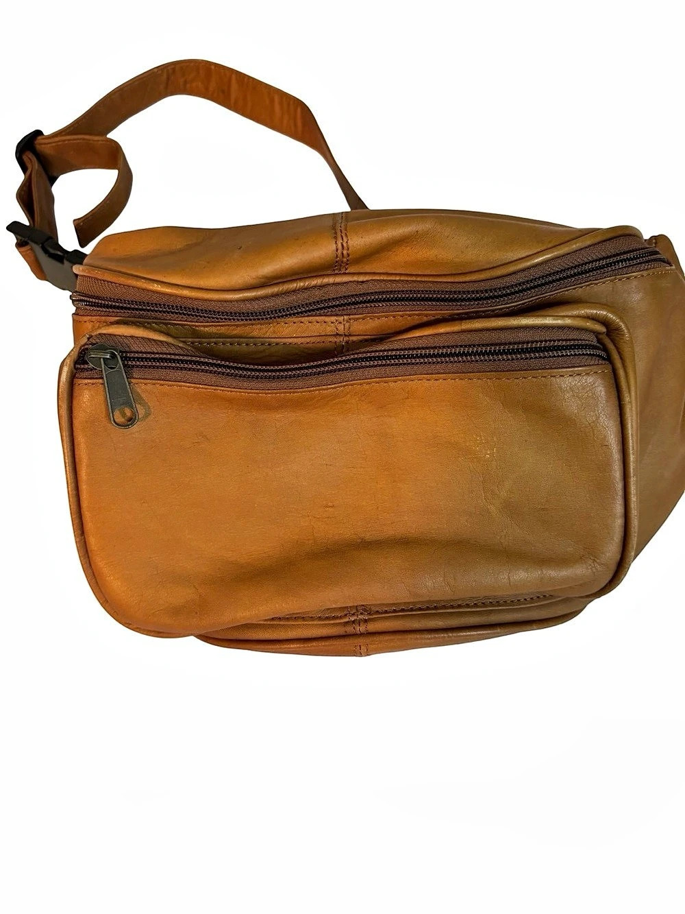 Boulder Ridge Brown Large Leather Fanny Pack  Belt Bag Boho Travel Festival